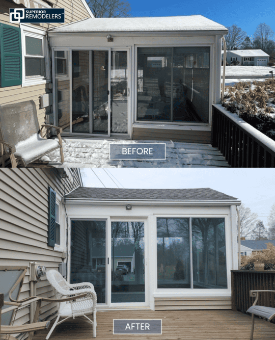 Sunroom Remodeling with OKNA Windows in Newtown, Connecticut