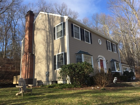 New siding after replacement