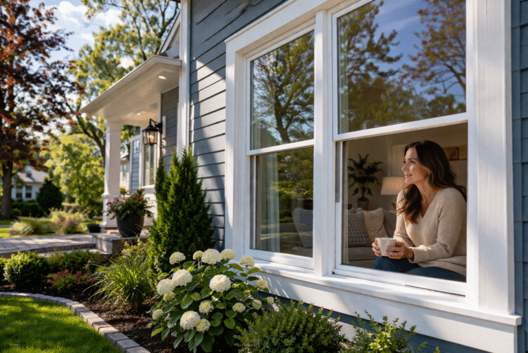 Cozy home with peaceful garden view